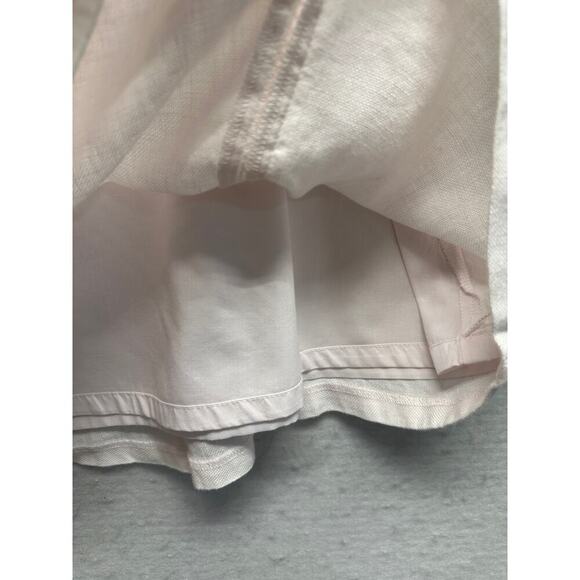 Loft 100% Linen Petal Pink A Line Women Skirt Lined 6 Resort Quiet Luxury Cruise - Picture 5 of 10